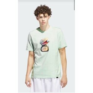 Malbon x Adidas Graphic Golf T-Shirt Limited Edition Color Crystal Jade Sz Small